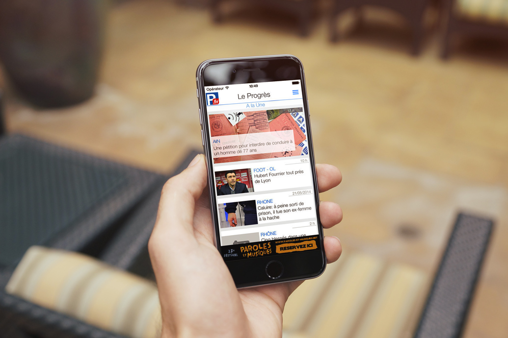 Présentation produit avec l'application